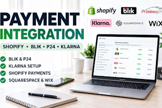 setup shopify blik payment method p24 klarna integration squarespace wix payment