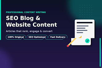 write SEO optimized blog articles and website content