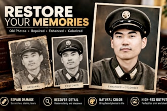 restore, repair and enhance your old photos