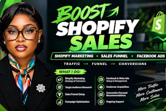 boost shopify sales with shopify marketing, shopify sales funnel or facebook ads