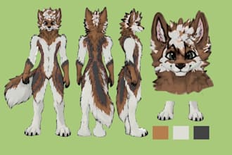 draw custom fursona oc furry reference sheet nsfw furry reference sheet protogen