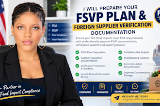 prepare your fsvp plan and foreign supplier verification documentation