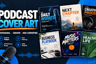 create podcast cover art, episode graphics, and podcast promo content