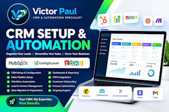 build CRM automation workflows for leads, sales and customer follow up