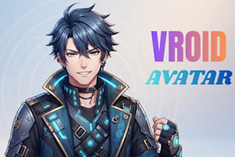 create a custom anime vroid avatar model for vtubing, vrchat and streaming