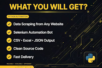 write python script for automation and web scraping bot