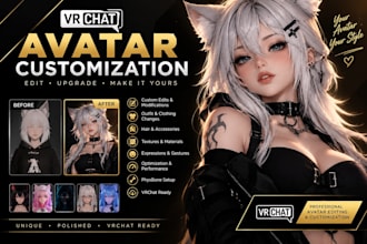 edit, customize and upgrade your vrchat avatar