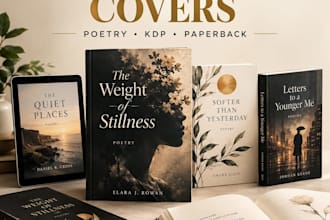 design ebook covers, book covers and poetry book covers