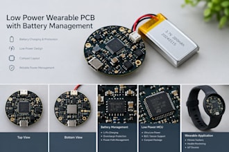 design low power wearable pcb with battery management