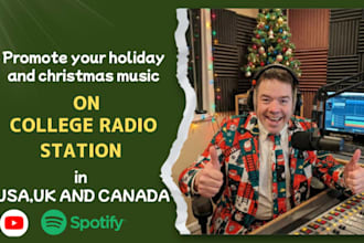 do christmas music promotion to college radio stations in USA UK canada