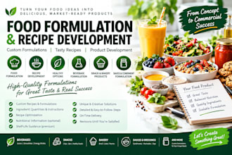 formulate food products, develop recipes, and improve food formulations