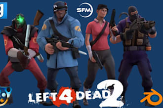 port, edit, or create custom sfm model, gmod playermodel, tf2 model, and l4d2