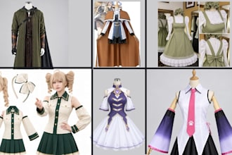 sew custom cosplay costume anime cloth design fashion design fabric cosplay