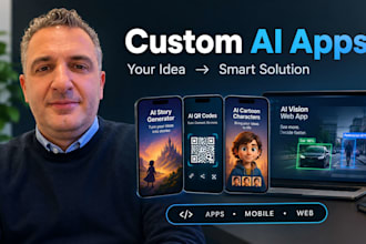build custom ai story, qr code, cartoon and vision web apps