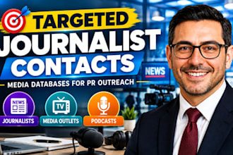 create targeted journalist contact lists and media databases for PR outreach use