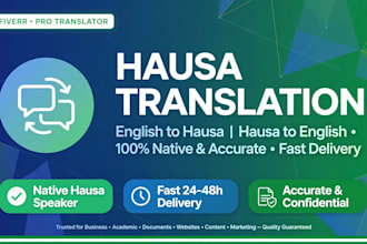 translate hausa to english and english to hausa accurately