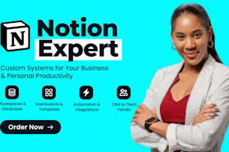 do custom notion template, notion website dashboard automation expert, notion VA