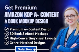 design amazon kdp a plus content book mockup and eye catching grapic