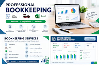 do professional bookkeeping and accounting in zoho books and tally