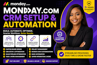 setup monday com CRM automation integrations and workflows CRM setup