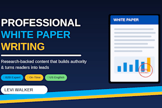 write a research backed white paper for your business