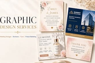 design wedding event package , business product  marketing brochure flyer design