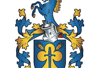 design modern heraldry, coat of arms, family crest,heraldic logo