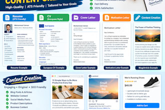create a professional content writer
