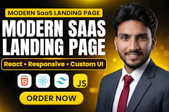 build a modern saas landing page in react