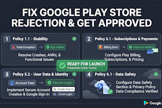 fix google play console rejection and policy violations