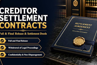 draft an enforceable creditor settlement contract and release agreement