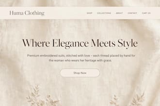 create luxury clothing boutique fashion lading website