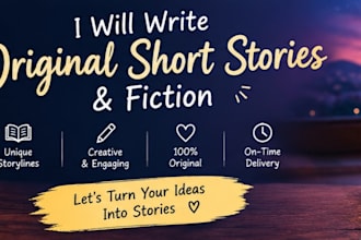 write creative stories and engaging blog posts for you