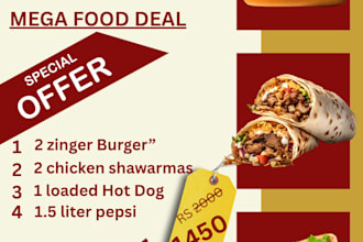 design professional restaurant social media posts