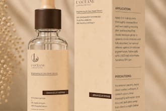 design product packaging, box and label design with mockup