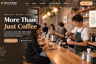 build wix restaurant website, coffee shop beverage café website