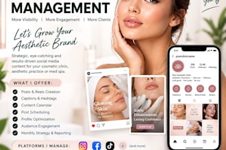 manage social media for your cosmetic clinic and aesthetic brand