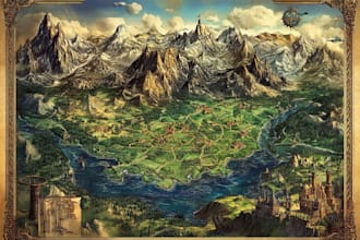 illustration fantasy map illustration