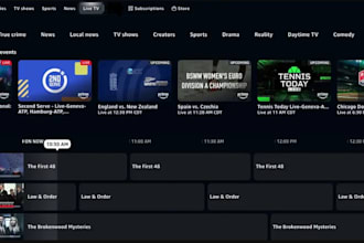 smart tv app, live tv app, UI design with admin panel