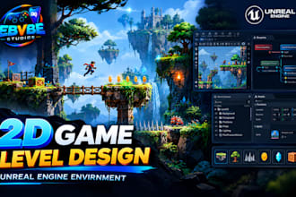 develop 2d game level and environment in unreal engine