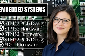 design stm32 firmware, embedded systems and microcontroller pcb boards