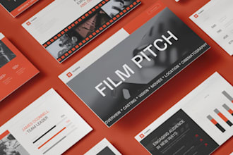 design a cinematic film pitch deck for your movie, podcast and tv series