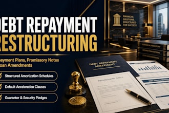 draft a binding debt repayment restructuring document and revised terms