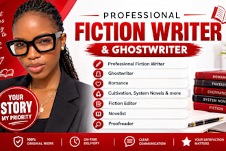 be your professional fiction ghost writer and ebook writer