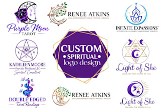 create for you custom tarot,psychic, spiritual,medium logo for your