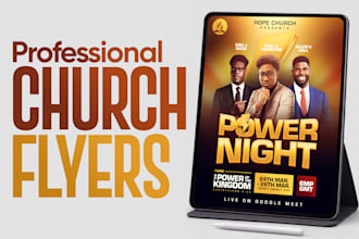 design a professional church flyer for your service or event