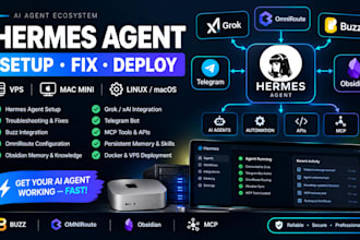 setup fix hermes agent os buzz omniroute obsidian vps mac mini grok telegram bot