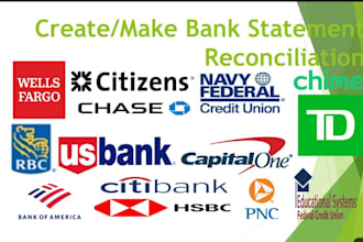 reconcile bank statement PDF to editable format