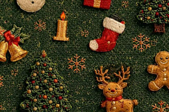 design custom christmas wallpaper, holiday backgrounds and seamless pattern