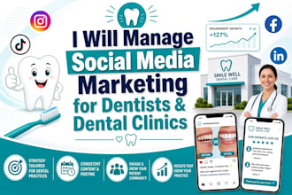 manage social media marketing for dentists and dental clinics